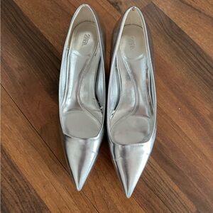 Zara metallic heels